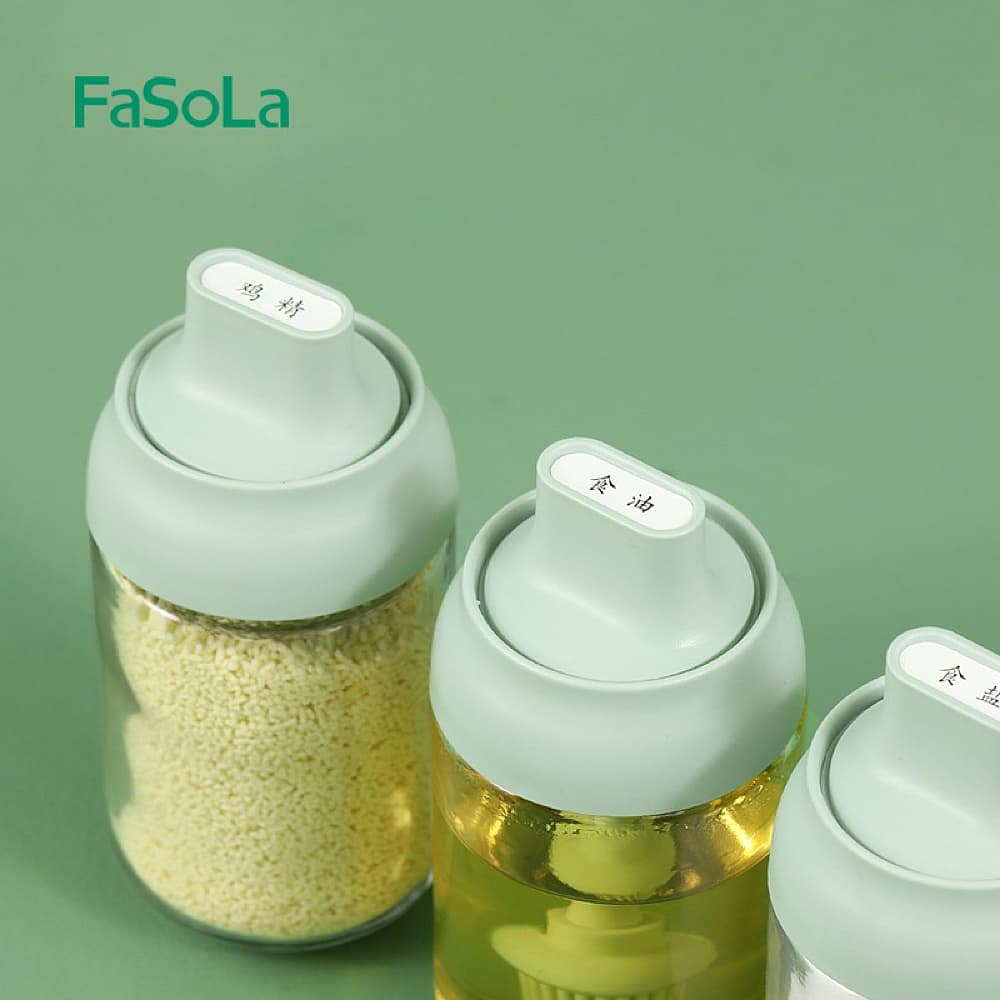 FaSoLa-Integrated-Spoon-Lid-Glass-Seasoning-Bottle---Green,-6.6*14cm-1