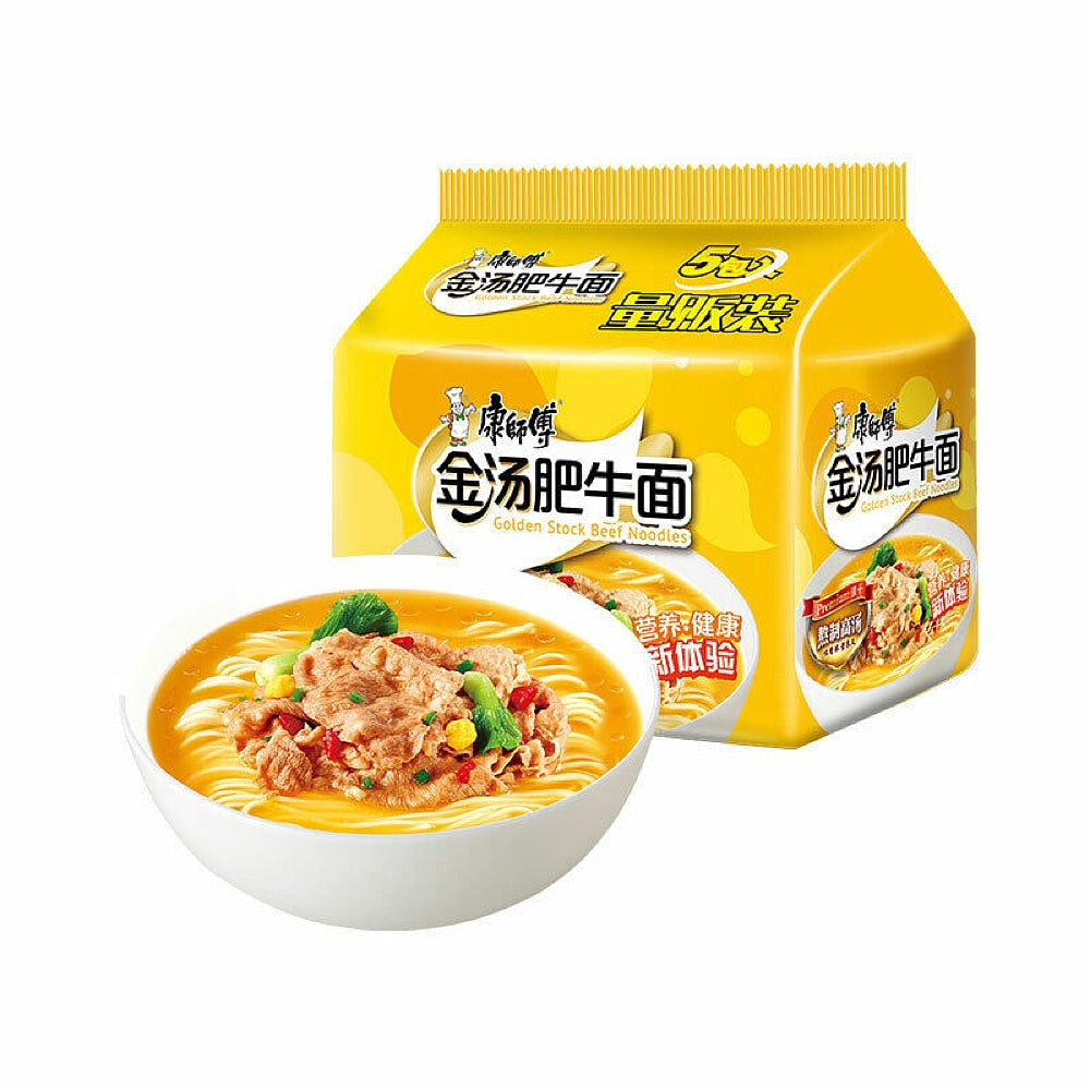 Master-Kang-Golden-Soup-Fatty-Beef-Noodles-108g,-Pack-of-5-Bags-1