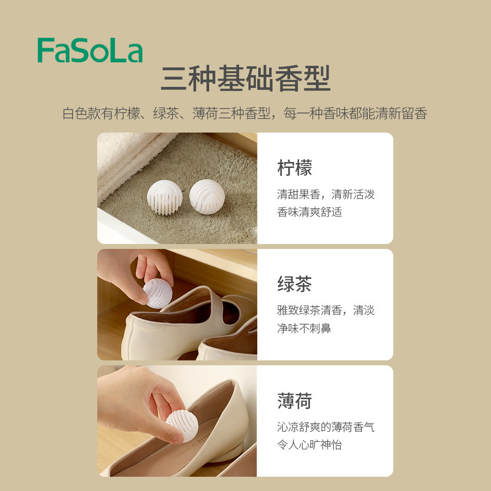 FaSoLa-Shoe-Deodorizer-Balls---Green-Tea-Scent,-6-Pieces,-3.5cm-Diameter-1