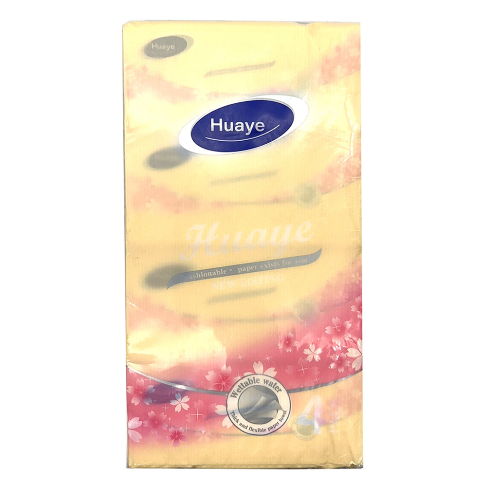 Huaye-Yellow-2-Ply-Tissues---180-Sheets,-4-Packs-1