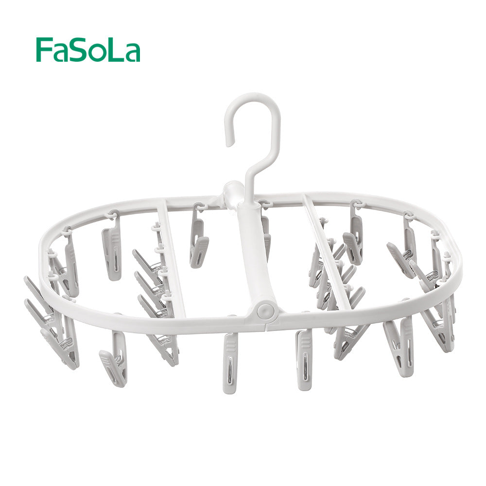 FaSoLa-Household-Multi-Clip-Drying-Rack---Gray,-Square,-24-Clips-1