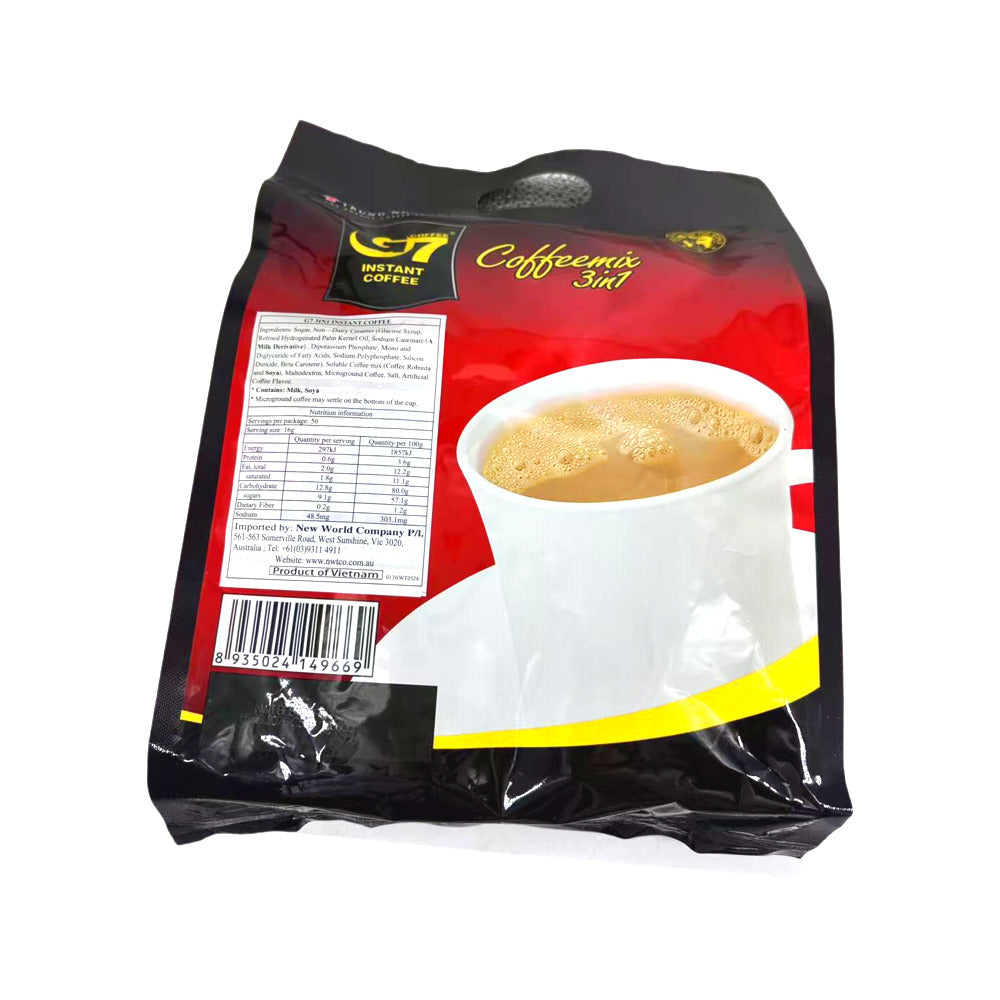 Trung Nguyên G7 Instant Coffee Mix 3-in-1 – 50 Sticks (16 g each, 800 g)