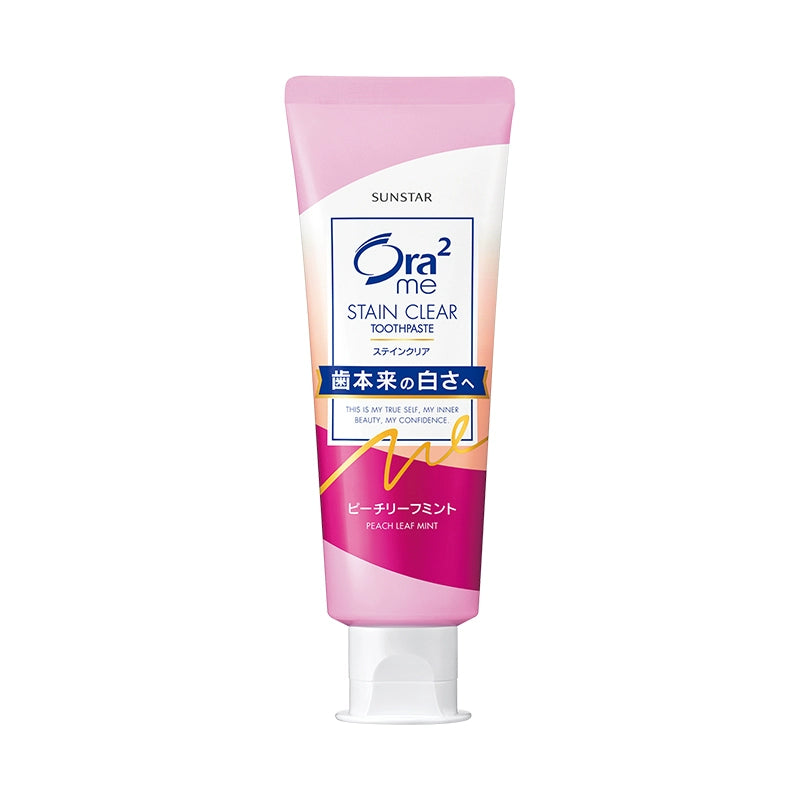 SUNSTAR-Ora2-Stain-Clear-Toothpaste---Peach-Leaf-Mint,-130g-1