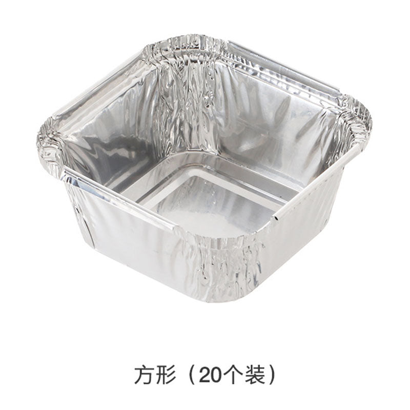 FaSoLa-Disposable-Air-Fryer-Aluminum-Foil-Bowls---Square,-7.5*7.5*3.5cm,-Pack-of-20-1