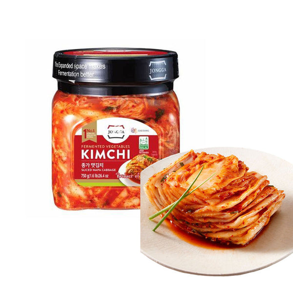 Kim Chi Cải Thảo Cắt Lát Jongga 750 g – kim chi Hàn Quốc cay chua đậm đà