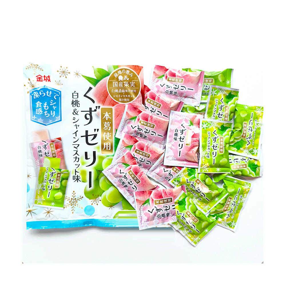 Kinjo-Kuzu-Jelly-White-Peach-&-Shine-Muscat-Grape-Flavor---279g-1