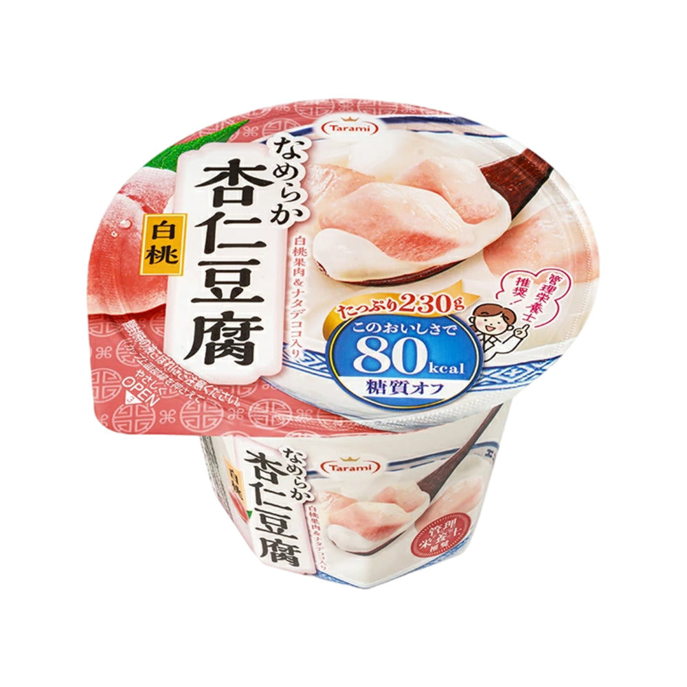 Tarami-Silky-Almond-Tofu-with-White-Peach-230g---Almond-Jelly-(Annin-Tofu)-1