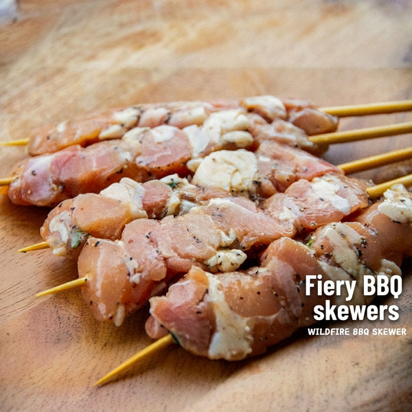 Frozen Garlic & Black Pepper Chicken Skewers – 5 Pieces, 180g - BBQ-Ready for Grill or Air Fryer